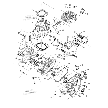 CRANKCASE & CYLINDER 2X4 400L