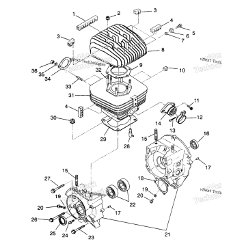 CRANKCASE & CYLINDER 6X6 250
