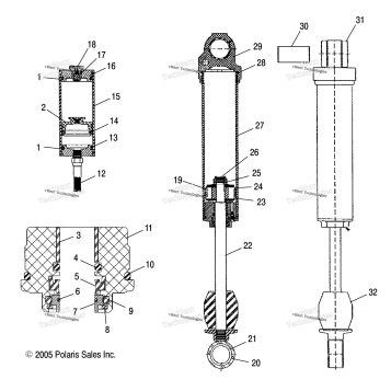 SHOCK, REAR TRACK (7043190) (4997359735C12)