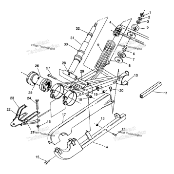 SWING ARM WELDMENT 6X6 250 (4924092409037A)