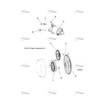 ENGINE, STARTER DRIVE