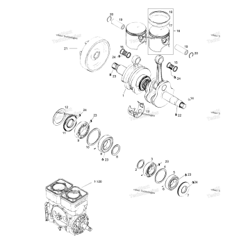 CRANKSHAFT AND PISTONS