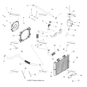 ENGINE, COOLING SYSTEM (49ATVCOOL08SPX27)
