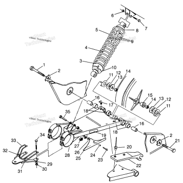 SWING ARM/SHOCK MOUNTING XPLORER 300