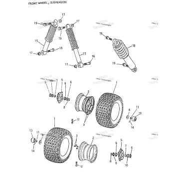 FRONT WHEEL, SUSPENSION 166A-17