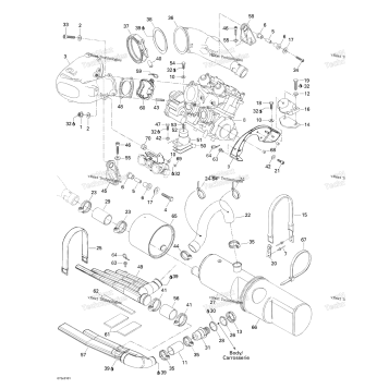 ENGINE SUPPORT AND MUFFLER