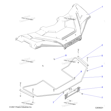 BODY, FRONT STORAGE COVER