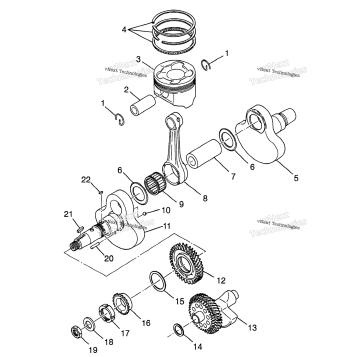 CRANKSHAFT & PISTON MAGNUM 6X6 W97AE42A & SWEDISH MAGNUM 6X6