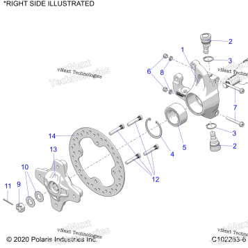 SUSPENSION, FRONT HUB, KNUCKLE & BRAKE DISC