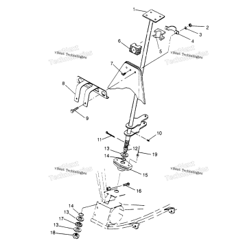 STEERING POST ASSEMBLY 6X6 300