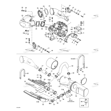 ENGINE SUPPORT AND MUFFLER