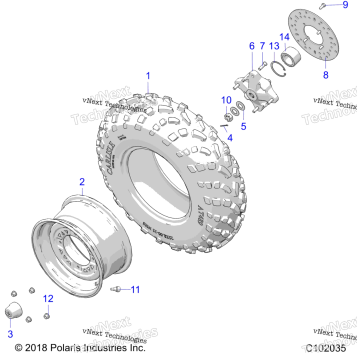 WHEELS, FRONT TIRE & BRAKE DISC A19SDE57F1/SDA57F1