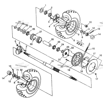 REAR WHEEL DRIVE XPRESS 300 W97CA28C & XPRESS 400L