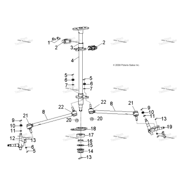 STEERING, STEERING POST & TIE ROD ASM