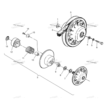DRIVEN CLUTCH ASSEMBLY TRAIL BOSS