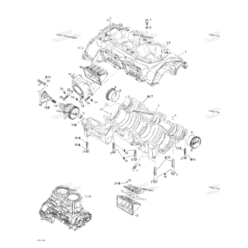 CRANKCASE, REED VALVE