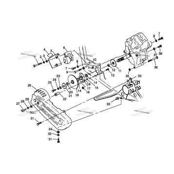 GEARCASE/BRAKE & CHAIN COVER MOUNTING 4X4 300