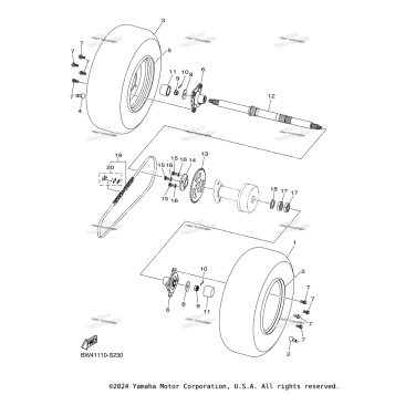 REAR AXLE & WHEEL
