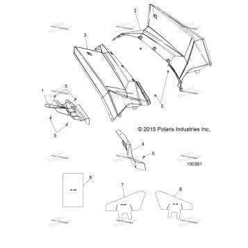 BODY, REAR CAB AND HEAT SHIELDS