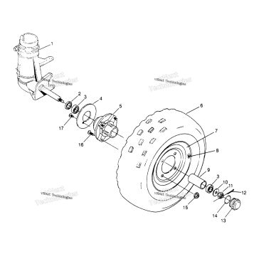 FRONT WHEEL ASSEMBLY 2X4 400L