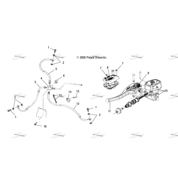 CONTROLS MASTER CYLINDER/BRAKE LINE