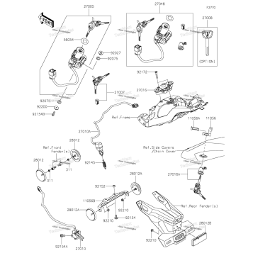 IGNITION SWITCH/LOCKS/REFLECTORS