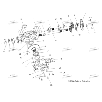 DRIVE TRAIN, MID GEARCASE INTERNALS
