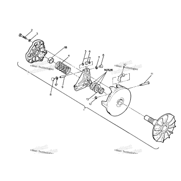 DRIVE CLUTCH ASSEMBLY 350 2X4