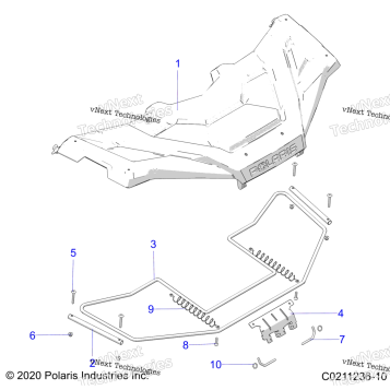 BODY, FRONT STORAGE COVER