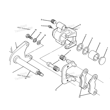 FRONT BRAKE ASSEMBLY 250 2X4