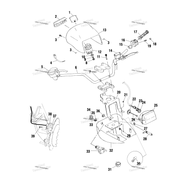 HANDLEBAR & HEADLIGHT POD A01CL50AA