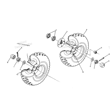 MIDDLE WHEEL ASSEMBLY 250 4X6