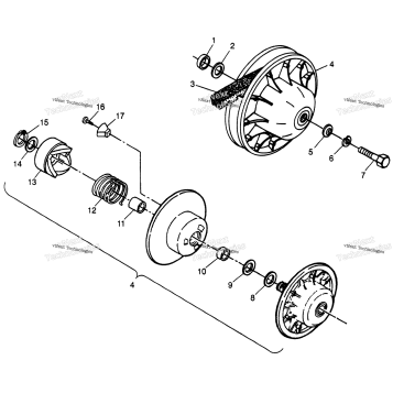 DRIVEN CLUTCH SCRAMBLER 400L