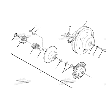 DRIVEN CLUTCH ASSEMBLY 250 6X6