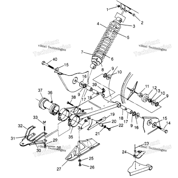 SWING ARM/SHOCK MOUNTING 2X4 400L