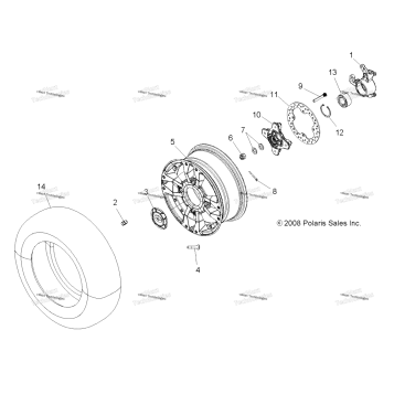 WHEELS, FRONT & HUB
