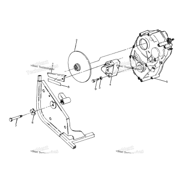 RIGHT HAND GEARCASE & BRAKE MOUNTING
