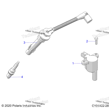 ELECTRICAL, IGNITION COIL, WIRE AND SPARK PLUG