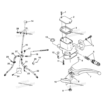 CONTROLS MASTER CYLINDER/BRAKE LINE