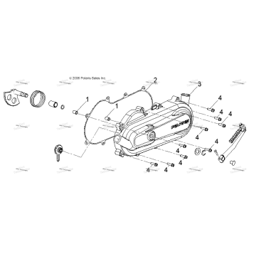 ENGINE, CRANKCASE COVER, LH