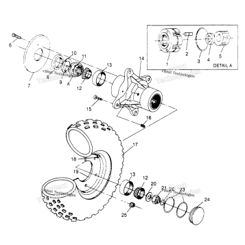 FRONT WHEEL ASSEMBLY 6X6 400L U.S. , SWEDISH S958740 & NORWEGI