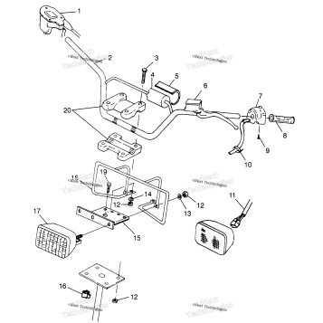 HANDLEBAR/HEADLIGHT SCRAMBLER 500