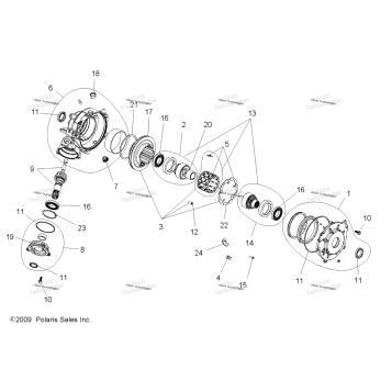 DRIVE TRAIN, FRONT GEARCASE (49ATVGEARCASE1332772)
