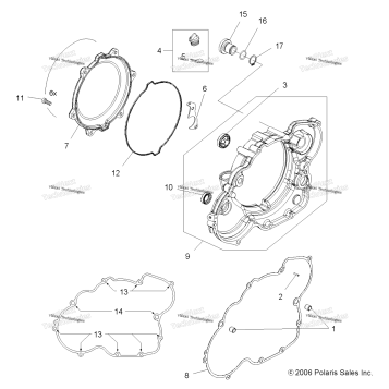 ENGINE, CLUTCH COVER