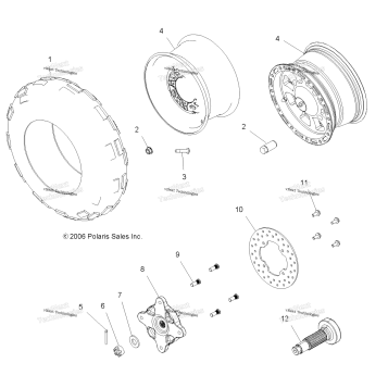 WHEEL, FRONT & BRAKE DISK/HUBS