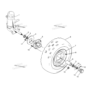FRONT WHEEL ASSEMBLY 2X4 300