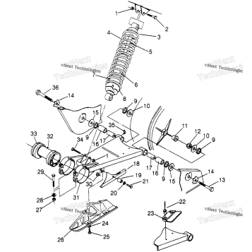 SWING ARM/SHOCK MOUNTING SPORT 400L