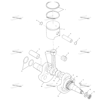 CRANKSHAFT & PISTON A02BA25CA/CB/CD