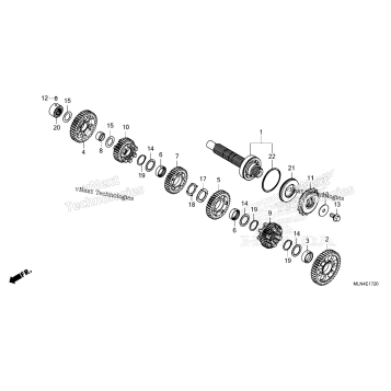 TRANSMISSION (COUNTERSHAFT) (CRF1100D/D4)