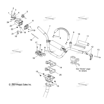 HANDLEBAR MOUNTING & CONTROLS (49SNOWHANDLEBAR08800RMK)